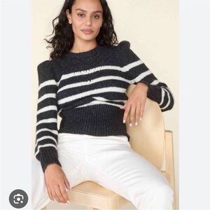 St. Roche Striped Sissy Sweater - Baby Alpaca and Wool sz M